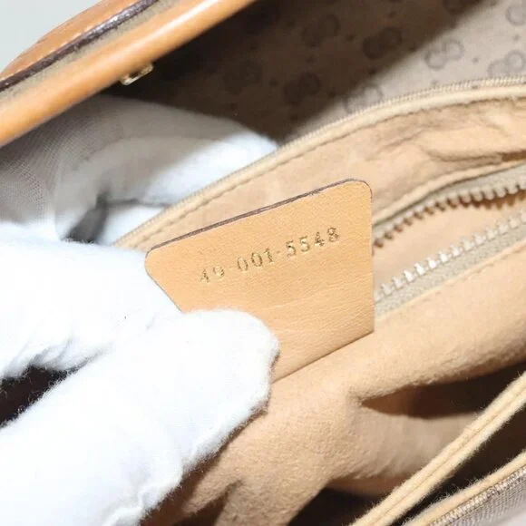 Authentic GUCCI Micro GG Supreme Shoulder Bag PVC Beige Gold 49 001 5548 - Picture 4 of 16